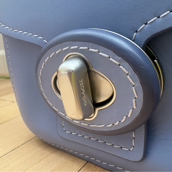 Coach Drifter Should Bag in Calf Leather Periwinkle with Turn-lock - Picture 3 of 14
